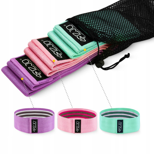 Резинка для фитнеса  4FIZJO Hip Band 3 шт Mix - фото №4